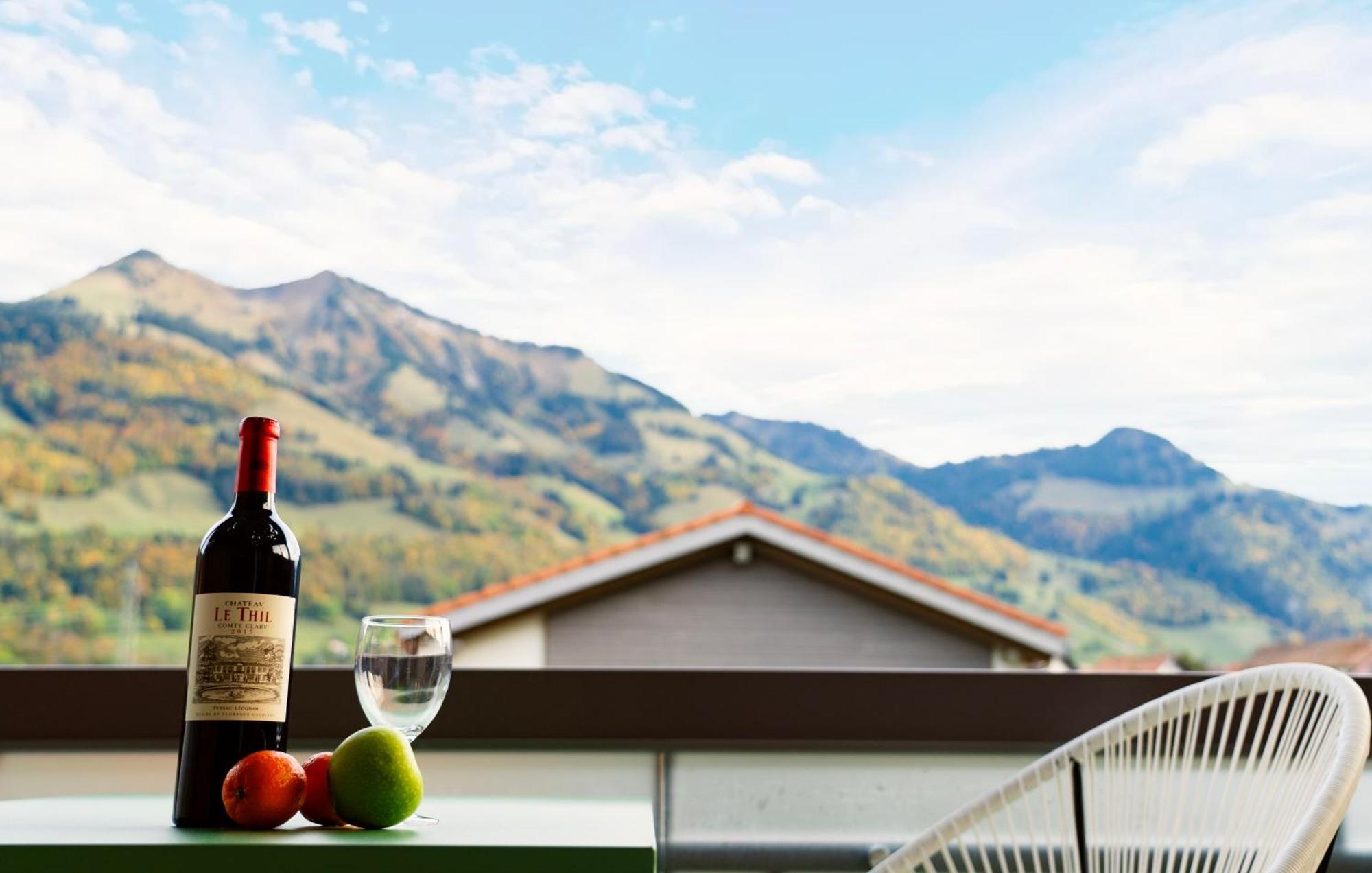 Gruyere Alpes Appartement 3 Chambres Bbq Parking Neirivue エクステリア 写真