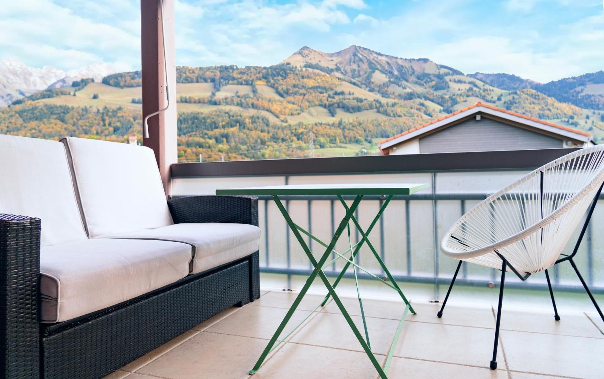Gruyere Alpes Appartement 3 Chambres Bbq Parking Neirivue エクステリア 写真
