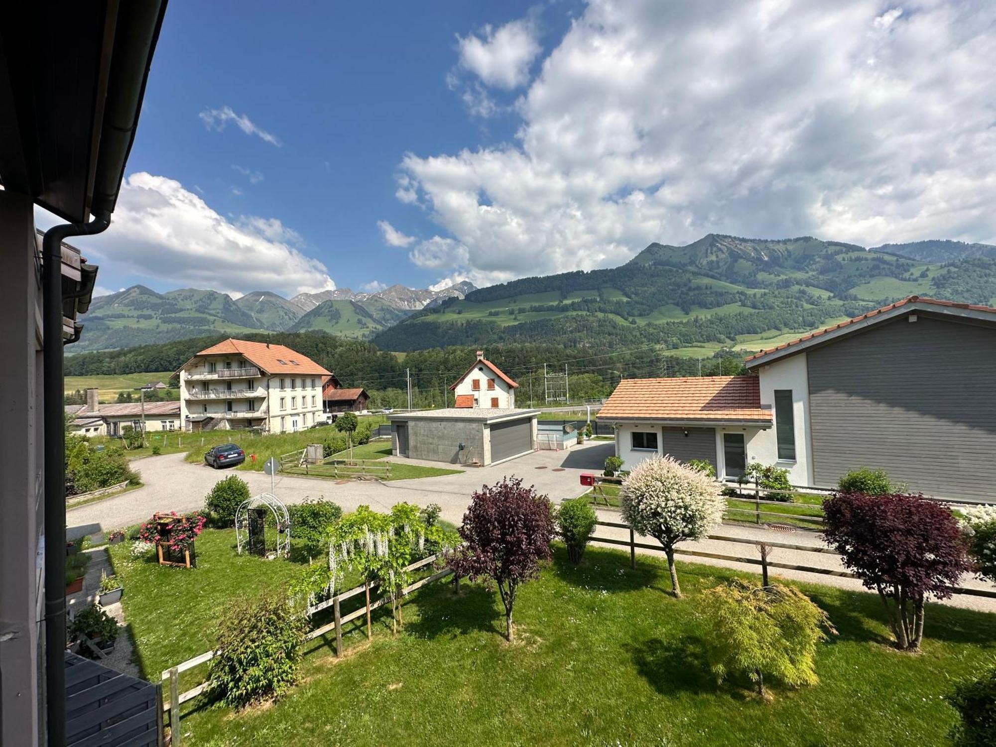Gruyere Alpes Appartement 3 Chambres Bbq Parking Neirivue エクステリア 写真